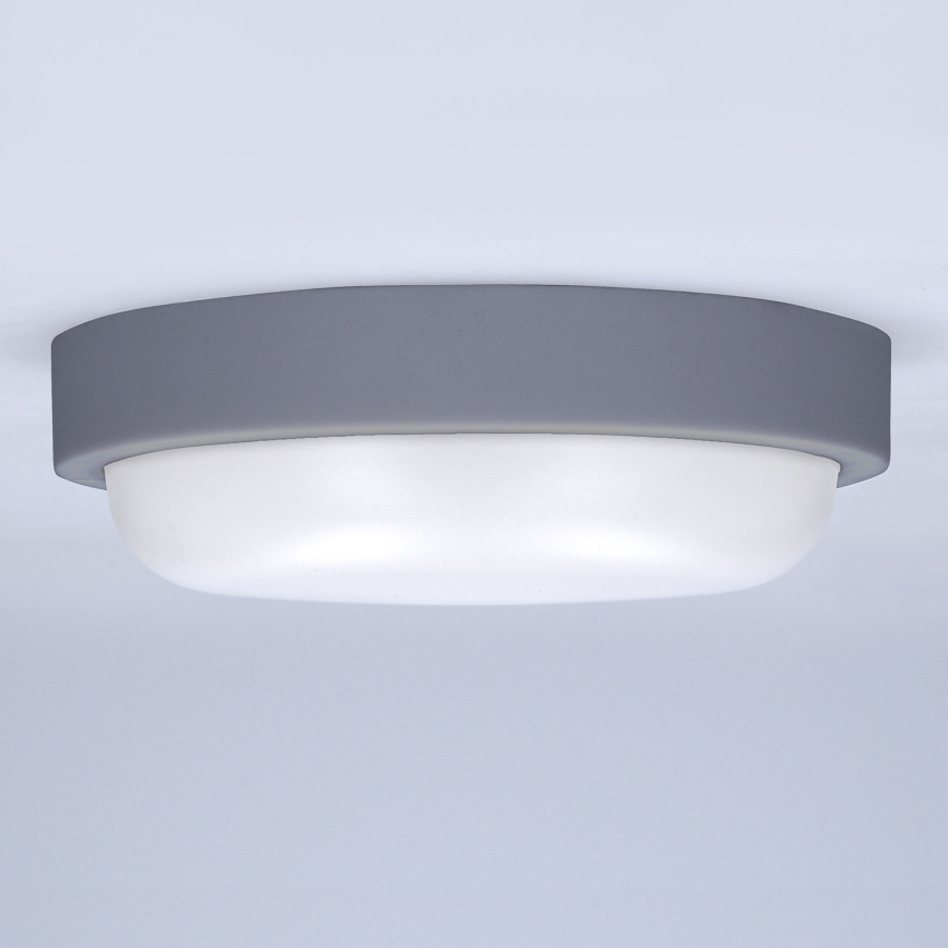 LED-ulkoseinävalaisin LED/20W/230V 4000K IP54 harmaa pyöreä