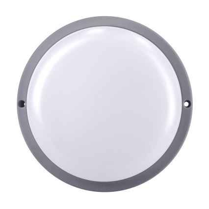 LED-ulkoseinävalaisin LED/20W/230V 4000K IP54 harmaa pyöreä