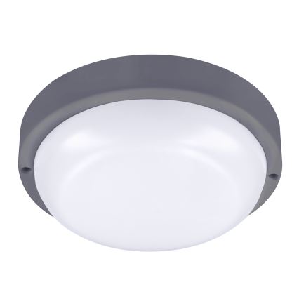 LED-ulkoseinävalaisin LED/20W/230V 4000K IP54 harmaa pyöreä