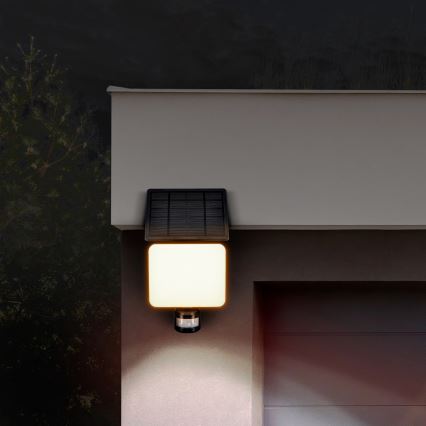 LED Aurinkovalonheitin liiketunnistimella LED/11W/3,7V 4400mAh 3000K/4000K/6500K IP54