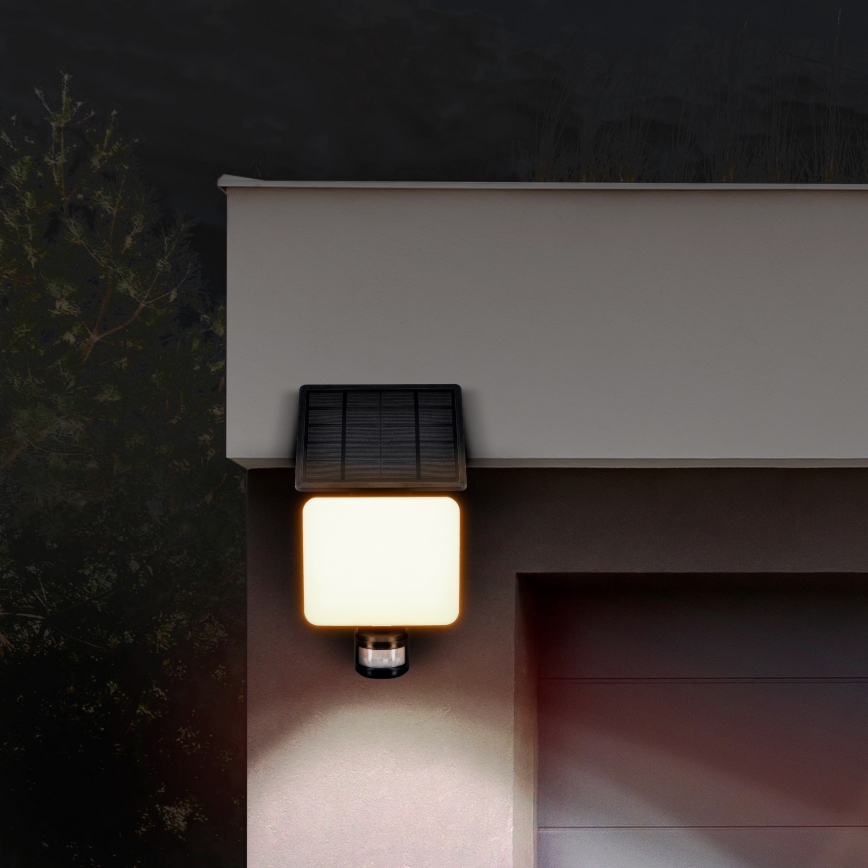 LED Aurinkovalonheitin liiketunnistimella LED/11W/3,7V 4400mAh 3000K/4000K/6500K IP54