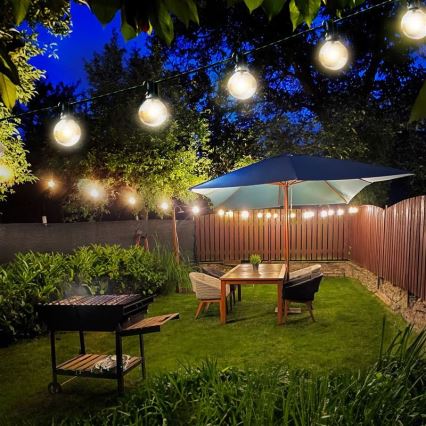 LED Koristeketju ulkokäyttöön GARLAND 25xE12 20m IP44 lämmin valkoinen