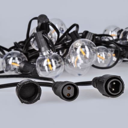LED Koristeketju ulkokäyttöön GARLAND 25xE12 20m IP44 lämmin valkoinen