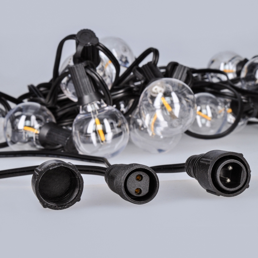 LED Koristeketju ulkokäyttöön GARLAND 25xE12 20m IP44 lämmin valkoinen
