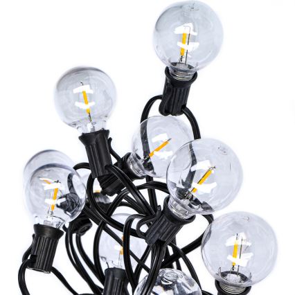 LED Koristeketju ulkokäyttöön GARLAND 25xE12 20m IP44 lämmin valkoinen