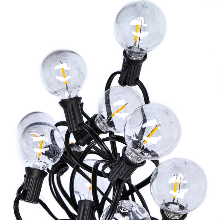 LED Koristeketju ulkokäyttöön GARLAND 25xE12 20m IP44 lämmin valkoinen