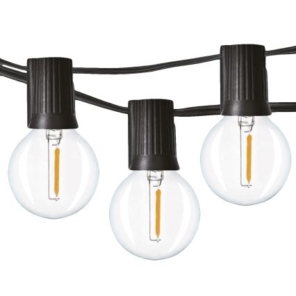 LED Koristeketju ulkokäyttöön GARLAND 25xE12 20m IP44 lämmin valkoinen