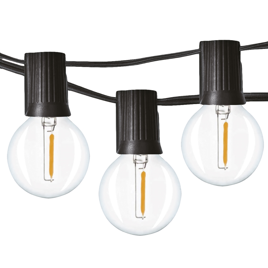 LED Koristeketju ulkokäyttöön GARLAND 25xE12 20m IP44 lämmin valkoinen