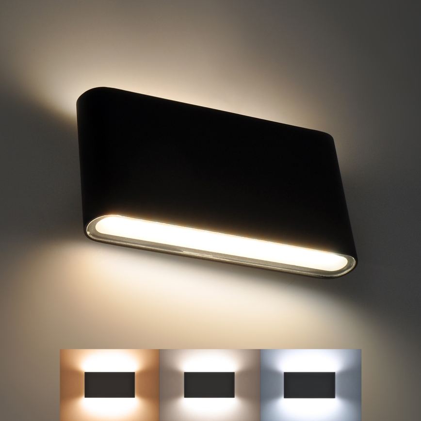 Solight WO800-B-LED ulkoseinävalaisin MODENA LED/12W/230V IP54 musta