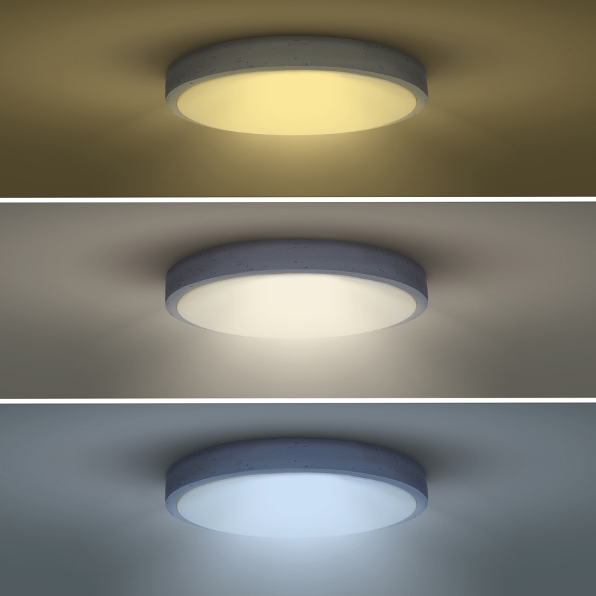 Himmennettävä LED-kattovalaisin GREY LED/48W/230V 3000-6500K harmaa halkaisija 38 cm + kauko-ohjaus