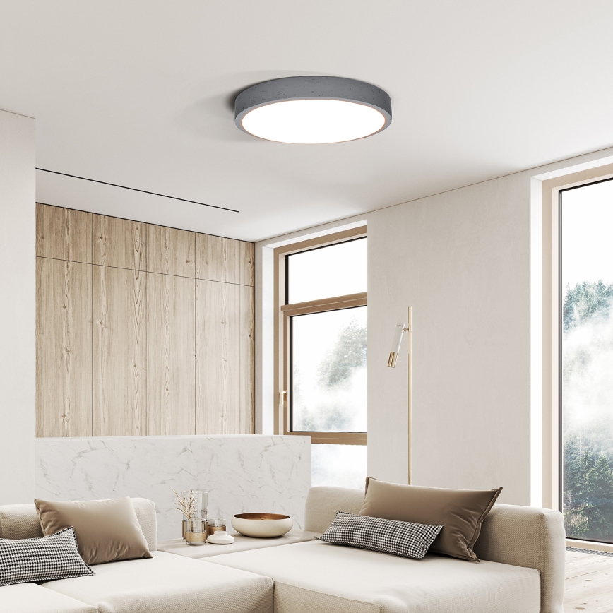 Himmennettävä LED-kattovalaisin GREY LED/60W/230V 3000-6500K harmaa halkaisija 49 cm + kauko-ohjaus