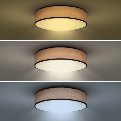 Himmennettävä LED-kattovalaisin BROWNIE LED/48W/230V 3000-6500K ruskea halkaisija 40 cm + kauko-ohjaus