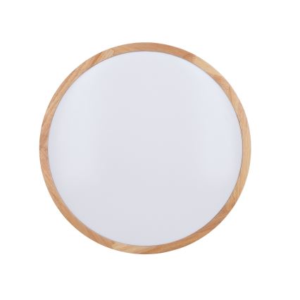 LED himmennettävä kattovalaisin WOODY LED/48W/230V 3000-6500K tammi Ø 38 cm + kaukosäädin