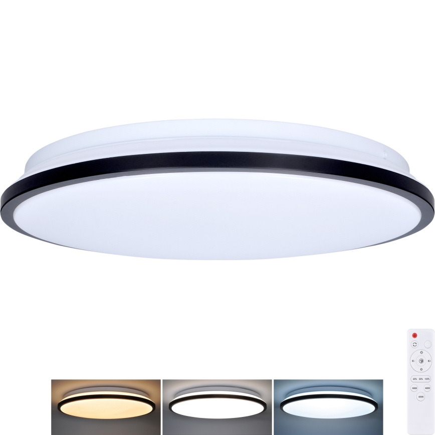 Himmennettävä LED-kattovalaisin JAMIL LED/48W/230V 3000-6500K musta + kauko-ohjaus