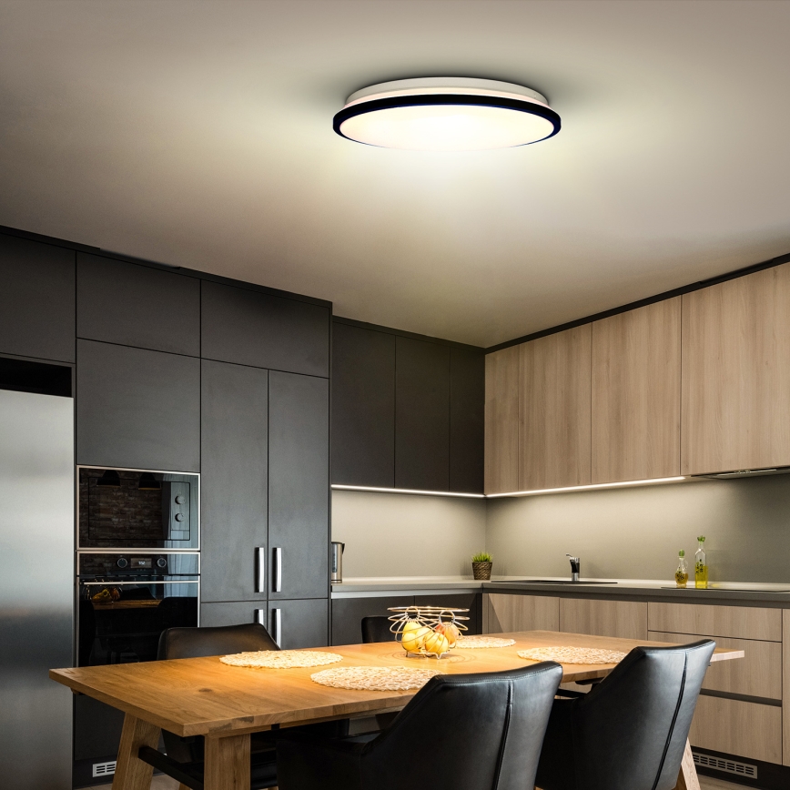 Himmennettävä LED-kattovalaisin JAMIL LED/48W/230V 3000-6500K musta + kauko-ohjaus