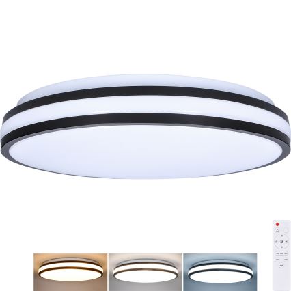 Himmennettävä LED-kattovalaisin LASKOS LED/48W/230V 3000-6500K musta + kauko-ohjaus