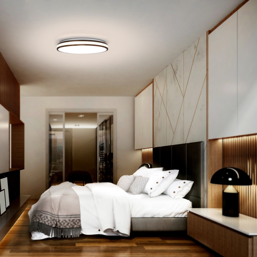 Himmennettävä LED-kattovalaisin LASKOS LED/48W/230V 3000-6500K musta + kauko-ohjaus
