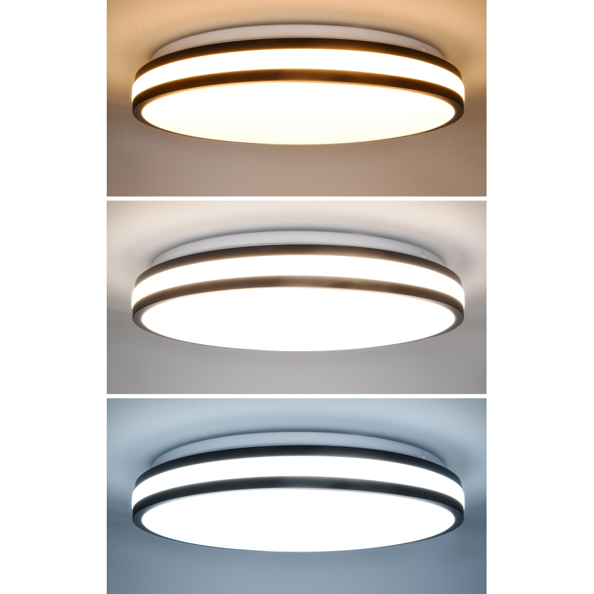 Himmennettävä LED-kattovalaisin LASKOS LED/48W/230V 3000-6500K musta + kauko-ohjaus
