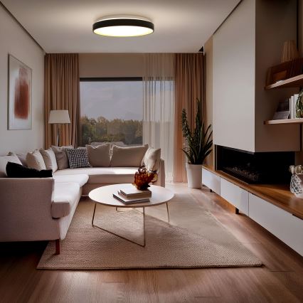 Himmennettävä LED-kattovalaisin CALA LED/48W/230V 3000-6500K musta/kulta + kauko-ohjaus