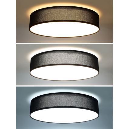 Himmennettävä LED-kattovalaisin PENLEY LED/48W/230V 3000-6500K halkaisija 40 cm musta + kauko-ohjaus