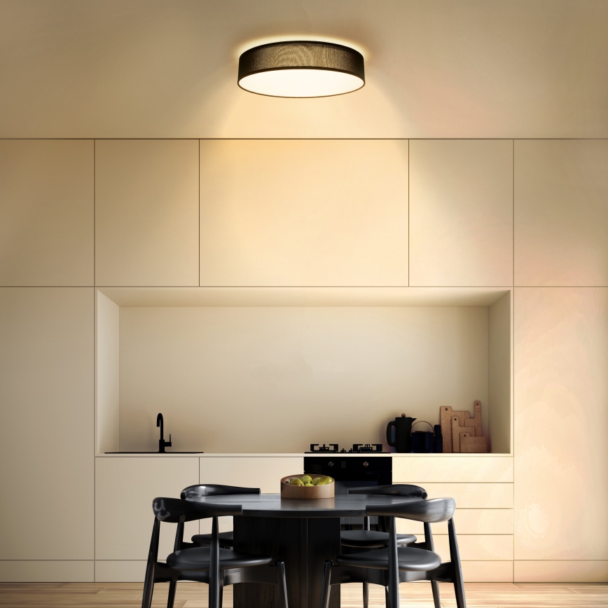 Himmennettävä LED-kattovalaisin PENLEY LED/48W/230V 3000-6500K halkaisija 40 cm musta + kauko-ohjaus