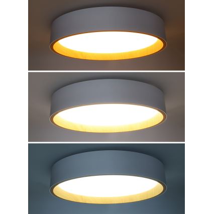 Himmennettävä LED-kattovalaisin LARIOS LED/48W/230V 3000-6500K halkaisija 39 cm valkoinen + kauko-ohjaus