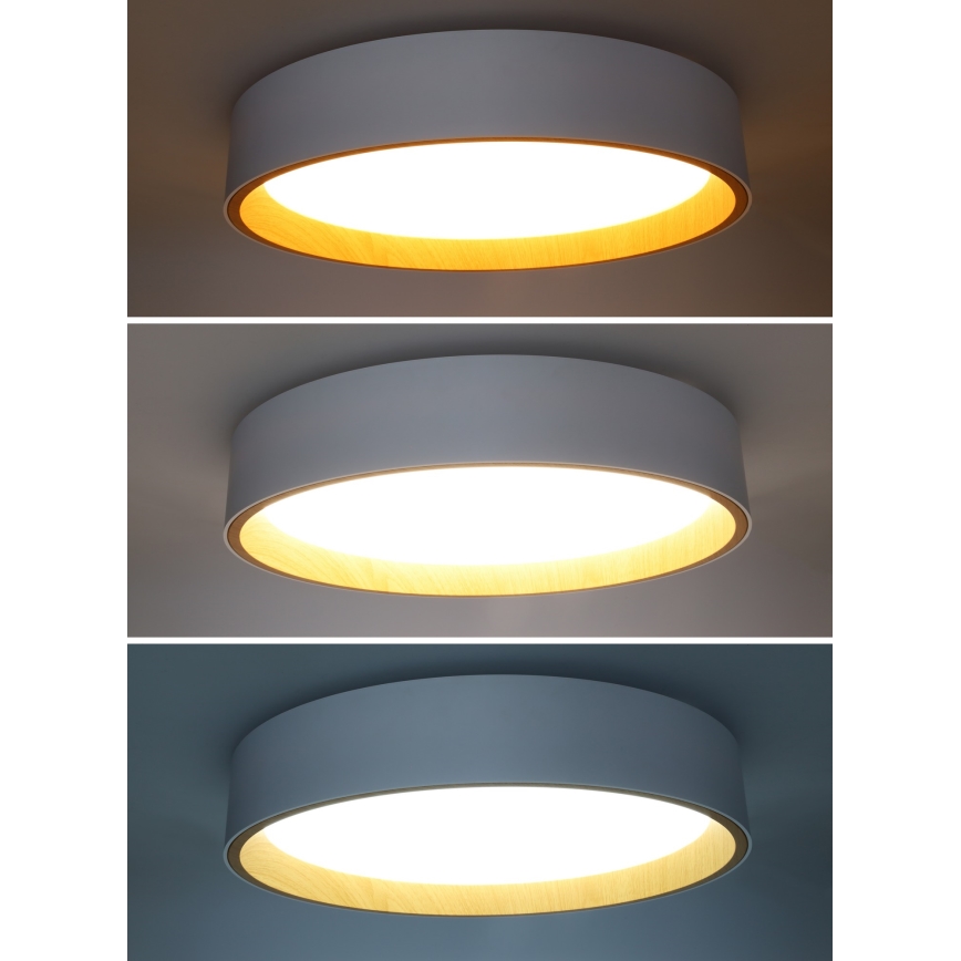 Himmennettävä LED-kattovalaisin LARIOS LED/48W/230V 3000-6500K halkaisija 39 cm valkoinen + kauko-ohjaus