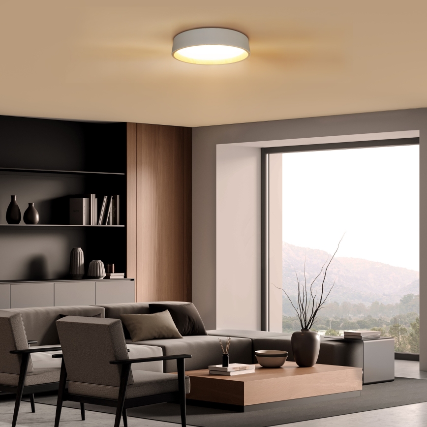 Himmennettävä LED-kattovalaisin LARIOS LED/48W/230V 3000-6500K halkaisija 39 cm valkoinen + kauko-ohjaus