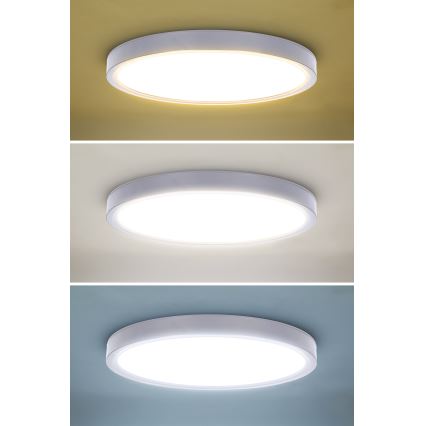 Himmennettävä LED-kattovalaisin ESTELA LED/36W/230V halkaisija 30 cm valkoinen + kauko-ohjaus
