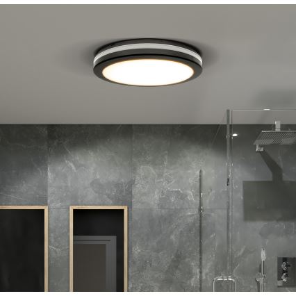 LED Himmennettävä ulko katto kevyt LED/18W/22W/26W/230V 3000/4000/6500K IP65 musta