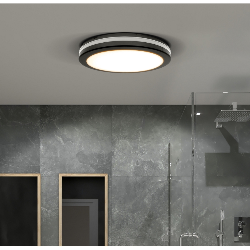 LED Himmennettävä ulko katto kevyt LED/18W/22W/26W/230V 3000/4000/6500K IP65 musta