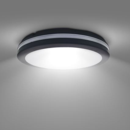 LED Himmennettävä ulko katto kevyt LED/18W/22W/26W/230V 3000/4000/6500K IP65 musta