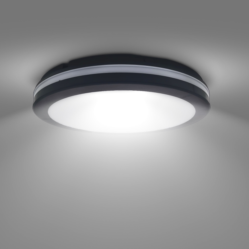 LED Himmennettävä ulko katto kevyt LED/18W/22W/26W/230V 3000/4000/6500K IP65 musta