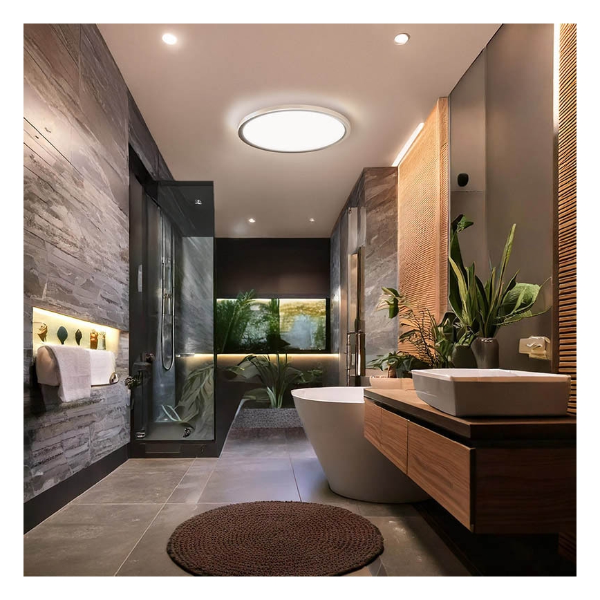 LED-kylpyhuoneen kattovalaisin ACATE LED/24W/230V 3000/4000/6000K Ø 29,3 cm IP54