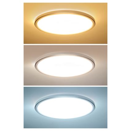 LED-kylpyhuoneen kattovalaisin ACATE LED/24W/230V 3000/4000/6000K Ø 29,3 cm IP54
