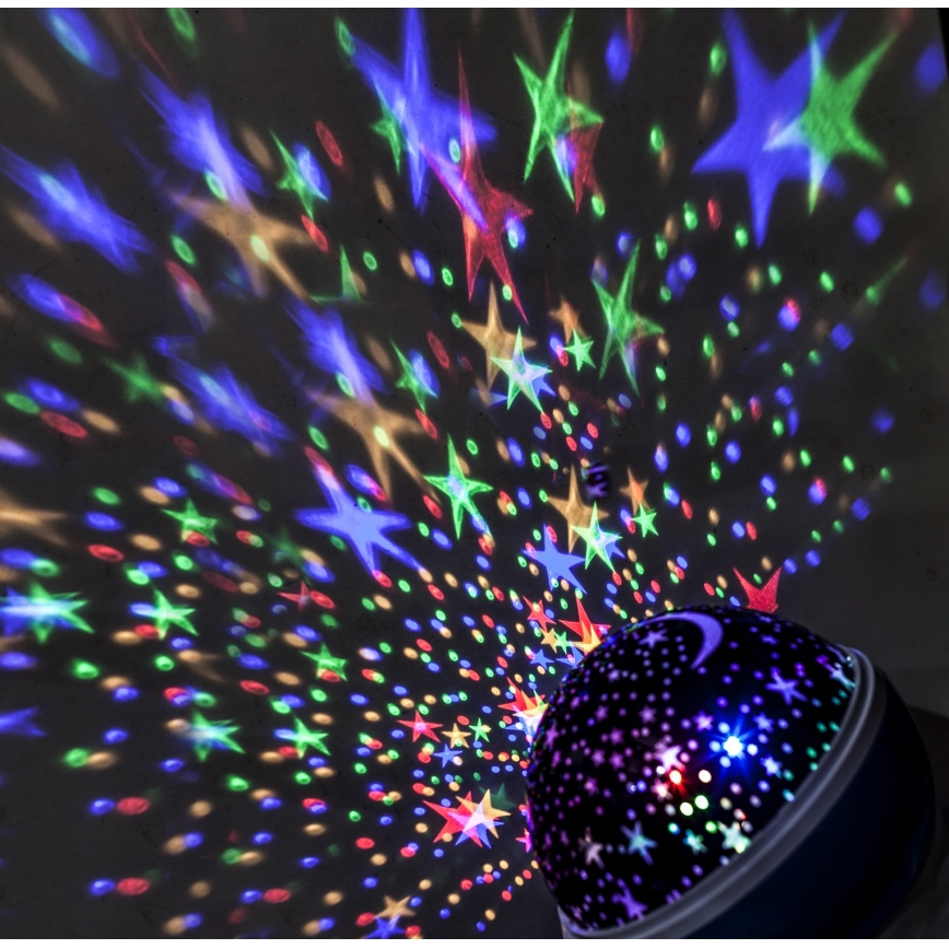 Soligth 1V220 - LED-jouluprojektori USB 4xAAA