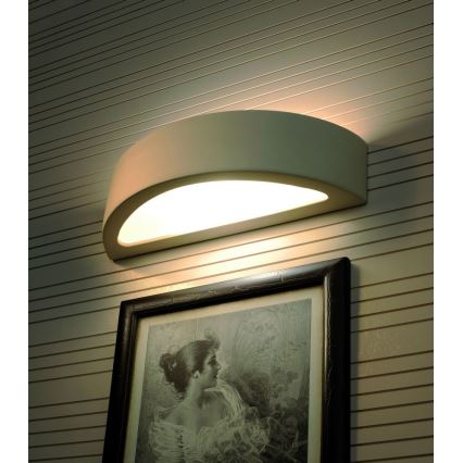 Seinävalaisin ATENA 1xE27/60W/230V 40,5 cm valkoinen