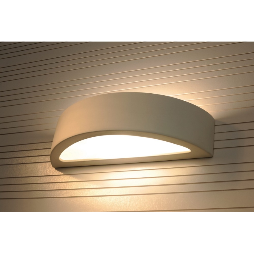 Seinävalaisin ATENA 1xE27/60W/230V 40,5 cm valkoinen