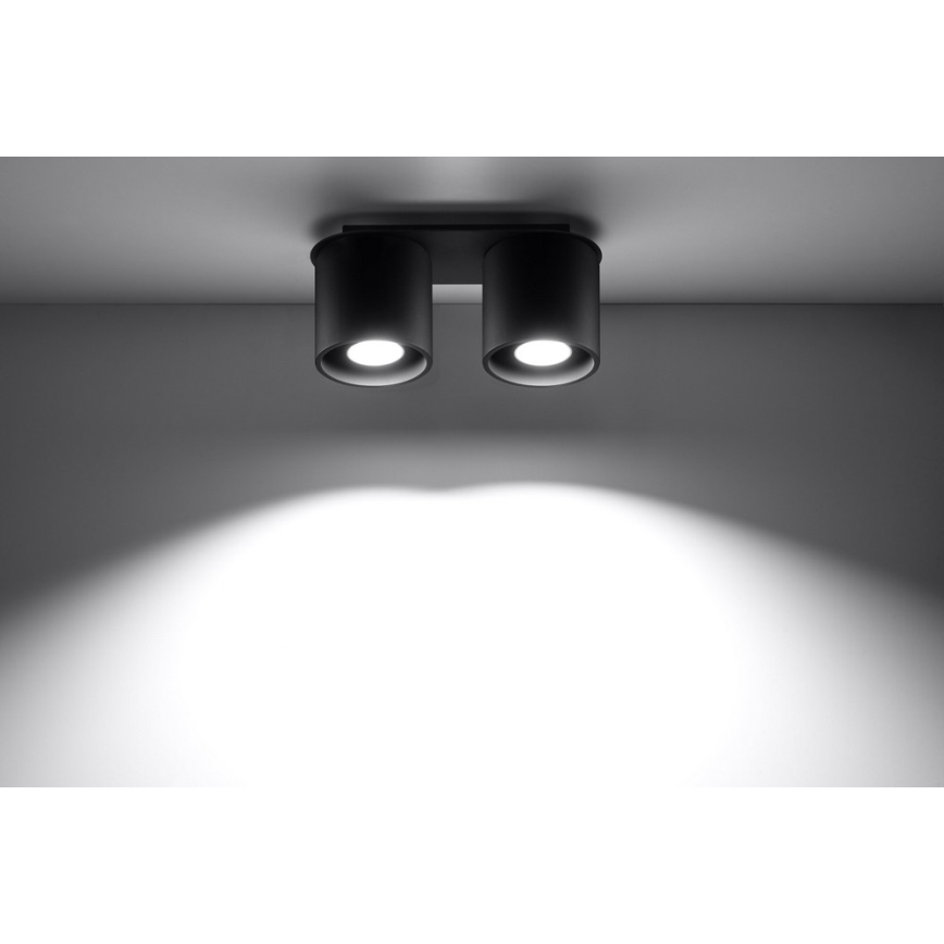Kohdevalo ORBIS 2 2xGU10/40W/230V musta