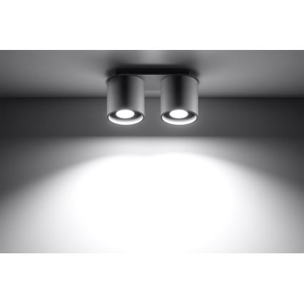 Kohdevalo ORBIS 2 2xGU10/40W/230V harmaa