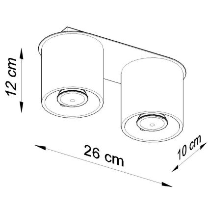 Kohdevalo ORBIS 2 2xGU10/40W/230V harmaa