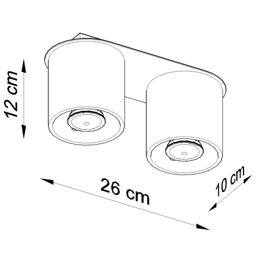 Kohdevalo ORBIS 2 2xGU10/40W/230V valkoinen