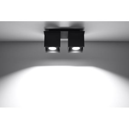 Kohdevalo QUAD 2 2xGU10/40W/230V musta