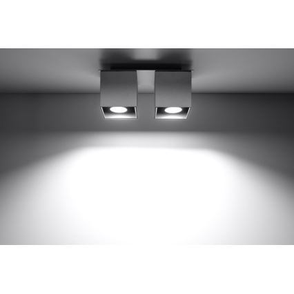 Kohdevalo QUAD 2 2xGU10/40W/230V harmaa