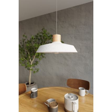 Kattokruunu johdossa AFRA 1xE27/60W/230V harmaa/pyökki