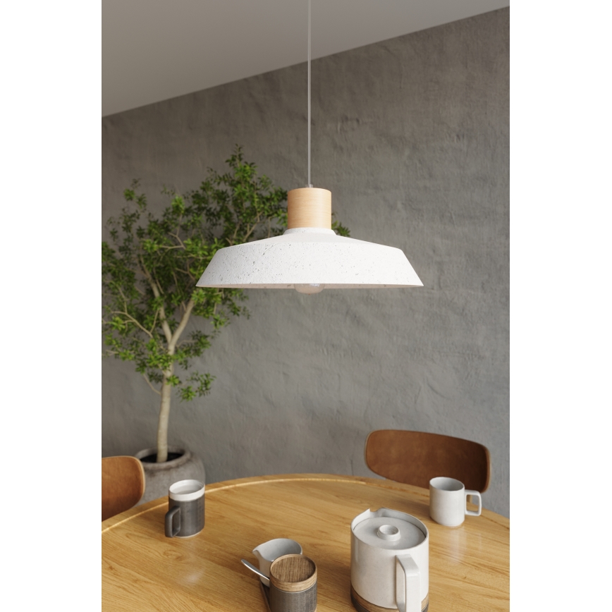 Kattokruunu johdossa AFRA 1xE27/60W/230V harmaa/pyökki