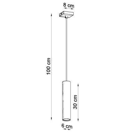 Kattokruunu johdossa LAGOS 1 1xGU10/10W/230V valkoinen