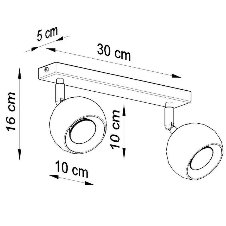 Katon kohdevalo OCULARE 2xGU10/10W/230V