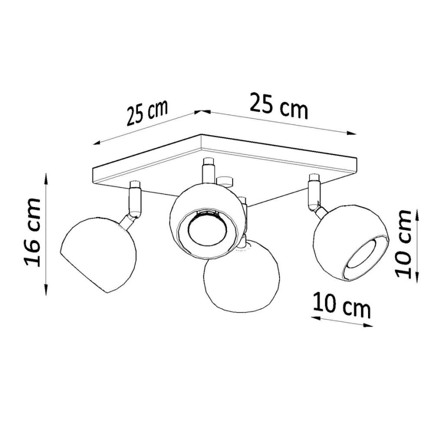 Katon kohdevalo OCULARE 4xGU10/10W/230V