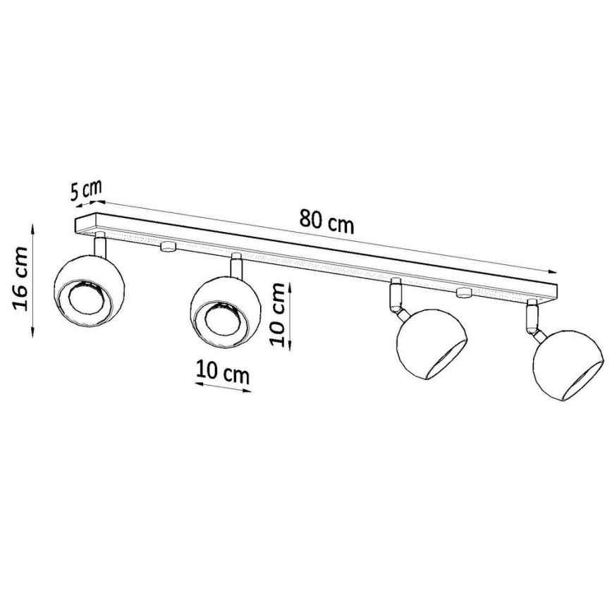 Katon kohdevalo OCULARE 4xGU10/10W/230V